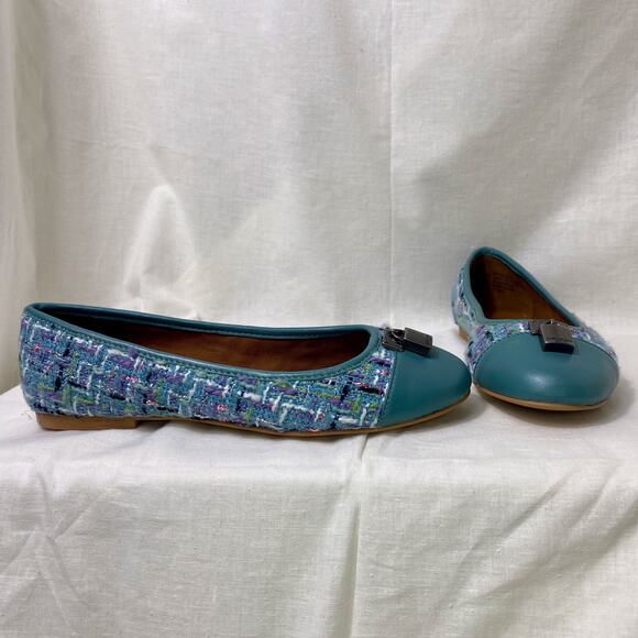 Kurt Geiger London Tweed & Leather Ballet Flats MSRP$130 - Picture 14 of 16